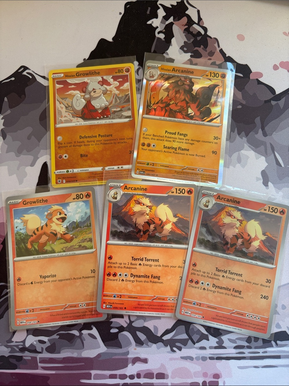 Growlithe & Arcanine Evolution Lot | 5 Cards | Holo & Reverse Holo | TCG ✨5/$25✨